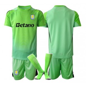 Aston Villa Maalivahti Jalkapallovaatteet Lasten Vieraspeliasu 2025-26 Lyhythihainen (+ Lyhyet housut)